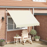 vidaXL Ročno zložljiva tenda 250 cm krem