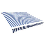 vidaXL Nadomestno blago za tendo modro in belo 300x250 cm poliester