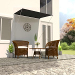 vidaXL Zložljiva tenda 150x150 cm antracit