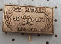 Gasilska značka GD Bitnje 1928/1978 50 let
