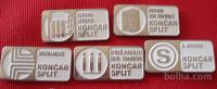 Komplet 6 starinskih značk KONČAR SPLIT naprodaj