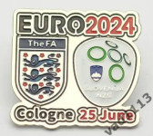 Metal pin badge football Germany EURO 2024 England - Slovenia