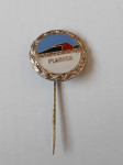 PLANICA 1973 SREBRNA RDEČ PULOVER ZNAČKA