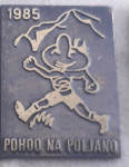 Planinska značka Pohod na Poljano 1985 trimček 19x25mm