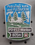 Planinska značka Poštarska koča pod Plešivcem PD PTT Maribor 805m
