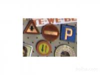 Starinske značke prometnih znakov, 4 kom, naprodaj