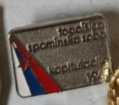 Topolšica spominska soba KAPITULACIJA 1945 - značka