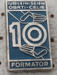 Značka 10. jubilejni Celjski obrtni sejem Formator modra
