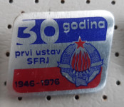 Značka 30 let prve ustave SFRJ grb