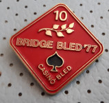 Značka BRIDŽ  Casino Bled  1978 turnir v kartah bridge