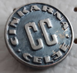 Značka Cinkarna Celje CC srebrna okrogla