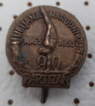 Značka Gimnastilni klub Partizan Narodni dom 90 let 1863/1953
