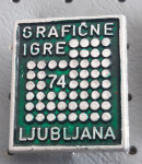 Značka Grafične igre Ljubljana 1974