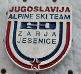 Značka  Jugoslavija Alpine ski team Zarja Jesenice