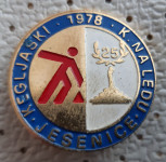 Značka kegljaški klub na ledu Jesenice 25 let 1978 curling na zaponko