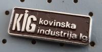 Značka KIG Kovinska industrija Ig rjava