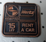 Značka Kompas Hertz Rent a car 15 let