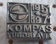 Značka Kompas Jugoslavija 1951/1971 turistična agencija