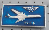 Značka Letalo Tupuljev Ty 114 Aeroflot