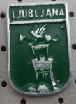 Značka Ljubljana grb zelena