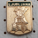 Značka Ljubljana grb zmaj grad (9)