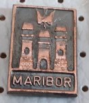 Značka Maribor grb slovenska mesta bronasta