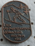 Značka NOB 1. Smučarski tek po partizanskih domačijah Mislinja 1981