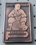 Značka NOB Kurir na javki 1942/1982