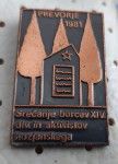 Značka NOB Srečanje borcev XIV divizije Prevorje 1981
