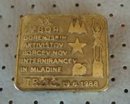 ZNAČKA NOB ZBOR GORENJSKIH AKTIVISTOV veliko 2,60 x 2,20 mm