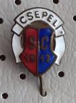 Značka Nogometni klub SC CSEPEL 1912 Madžarska starejša emajlirana