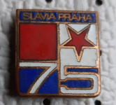 Značka Nogometni klub Slavia Praga 75 let emajlirana