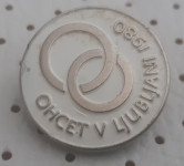 Značka Ohcet v Ljubljani 1980 bela