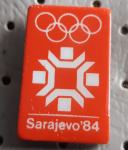 Značka Olimpijske igre Sarajevo 1984 oranžna