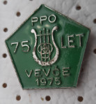 Značka Papirniški pihalni orkester Vevče 75 let 1975