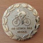 Značka priponka 100 letnica šole Hrušica 1983