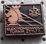 Značka Šahovski turnir Iskra elektromehanika 27.11.1977