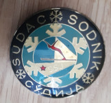 Značka Smučarska zveza Jugoslavije Sodnik oštevilčena  SSJ