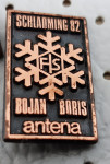 Značka SP v smučanju Schladming Bojan in Boris 1982 Antena