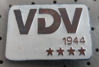 Značka VDV 1944 Vojska državne varnosti bela 25x18mm