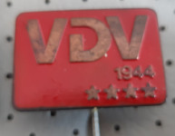 Značka VDV 1944 Vojska državne varnosti rdeča 25x18mm