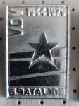 Značka VDV 5. Bataljon 1944/79 Vojska državne varnosti 20x28mm srebrna
