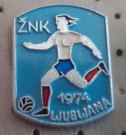 Značka Ženski nogometni klub ŽNK Ljubljana 1974 modra