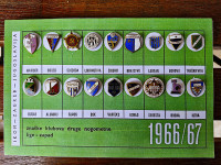 Značke klubova druge nogometne lige - zapad 1966/67 Ikom Yugoslavia