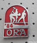 Značke Mladinska delovna akcija ORA 1984
