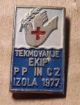 Značke Rdeči križ Tekmovanje ekip PP in CZ Izola 1977