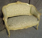 120cm BENEŠKI DVOSED STARINSKI BEL BAROČNI VENECIJANSKI STIL, klop