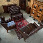 Chesterfield garnitura - prava klasika iz Anglije iz 1960's.