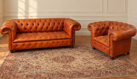 chesterfield  kavč in fotelj