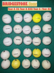 Golf žogice 25x BRIDGESTONE TOUR B (RX, RXS, XS, S) MIX